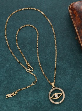 新款欧美风小众设计恶魔之眼项链