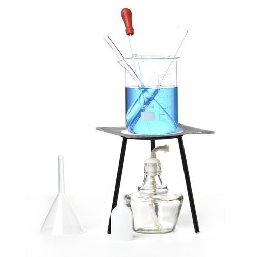 玻璃烧杯+酒精灯+石棉网+玻璃搅拌棒+试管化学实验加热套装工具 - 图2