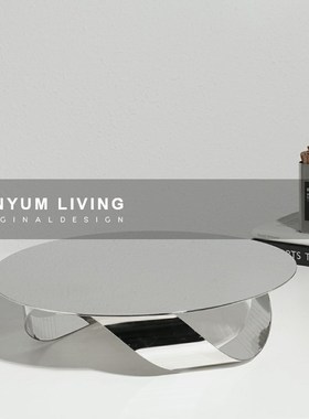 现代简约创意镜面托盘客厅摆件家居软装饰品样板房间W书房桌面摆