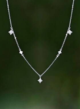 【新品】星辰满天星项链四芒星吊坠锁骨链女