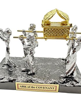 以色列家居礼品用品金属工艺品金色五人抬约柜