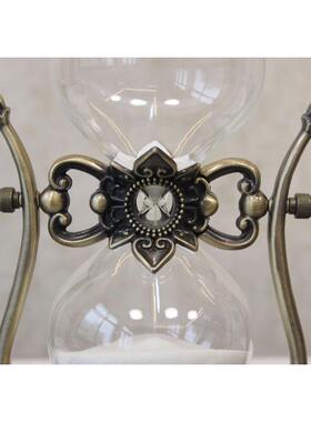 酒柜玄关客厅合金装饰工艺礼品摆饰 美式覆古创意摆件 金属沙漏礼