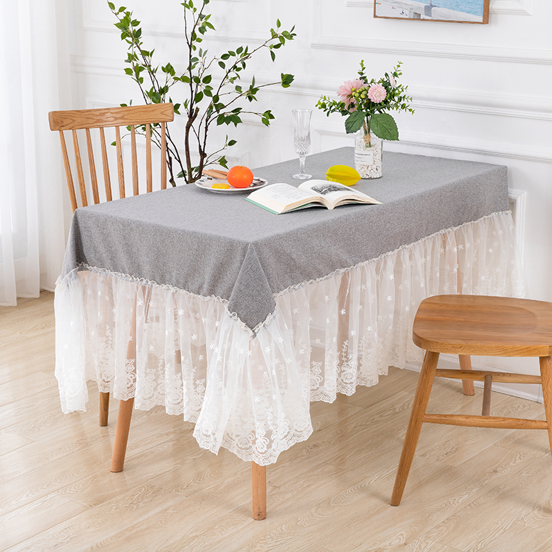 桌布餐桌c布棉麻桌垫长方形梳妆台茶几咖啡桌小清新布艺书桌台盖 - 图1
