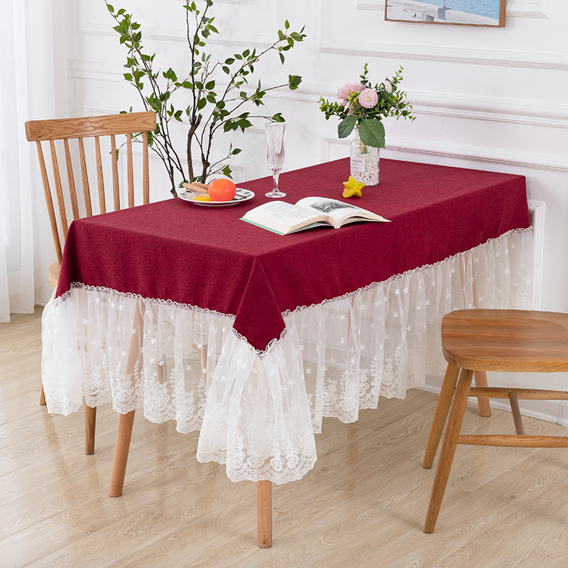 桌布餐桌c布棉麻桌垫长方形梳妆台茶几咖啡桌小清新布艺书桌台盖 - 图3