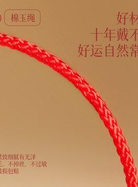 2024年本命年红绳编织手链红色手绳男女情侣脚链龙年太岁护身符细