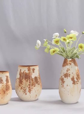 简约现代陶瓷f花器摆件售楼处样板间酒店展厅展柜家庭客厅茶几装