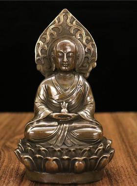 纯铜佛像 西方三圣 婆婆三圣 观音大势至菩萨地藏王如来佛