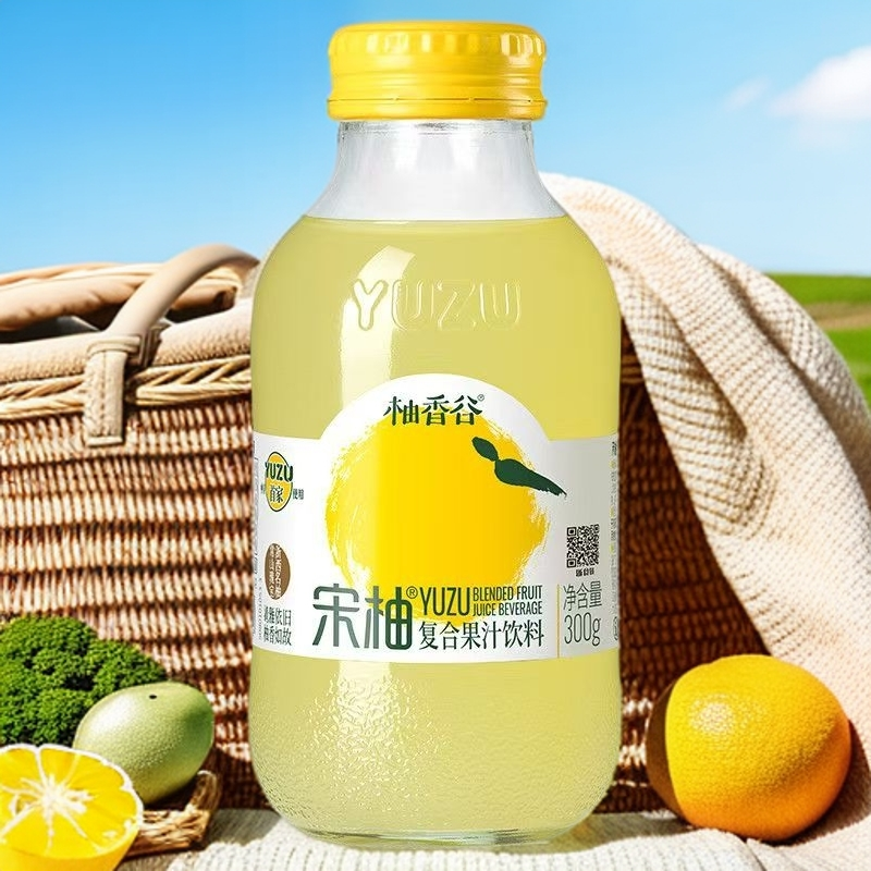 正品行货柚香谷宋柚汁300g玻璃瓶装复合果汁饮料果味饮品,淘宝优惠券,粉丝福利购,淘宝优惠卷