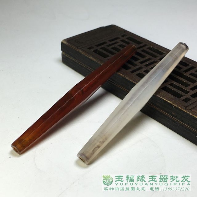 Antiques and miscellaneous old beads, Liao and Jin old agate, large long six-sided tube bead necklace, bamboo knot old accessories