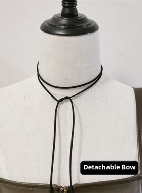 颈部黑色绑带领结女士夏季颈部装饰流行时尚简单锁骨项炼