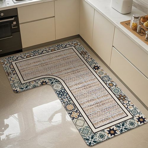 厨房L形防滑防油可擦免洗耐脏门口地毯家用脚垫吸水专用2025新款 - 图1