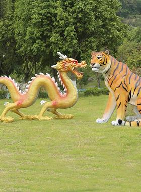 十二生肖雕塑模型鼠牛虎兔龙蛇马羊猴鸡狗猪户外12彷真动物大摆件