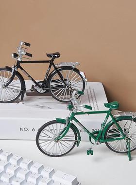 创意覆古自行车小摆件家居客厅酒柜软装饰品轻奢高档电视柜高级感