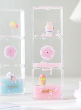 可爱油漏流沙摆件桌面摆件玩具礼物滴油液体沙漏计时器儿童计时器