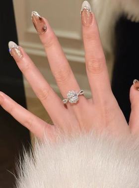 S925纯银爆闪豪镶满镶戒指