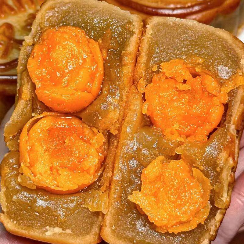 正宗广式双蛋黄莲蓉月饼莲蓉双黄月饼散装广式月饼中秋糕点批发