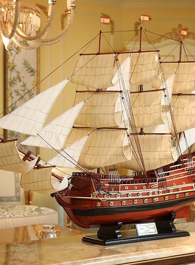 欧式复古一帆风顺帆n船创意奢华家居客厅电视柜摆件酒店高档装饰