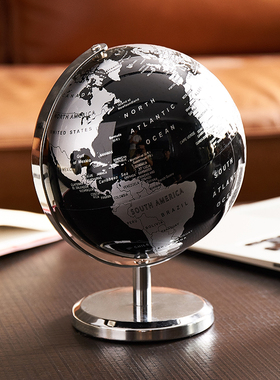 现代简约地球仪摆件创意大气客厅办公室房间布置S桌面装饰品小摆