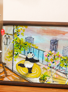 【重庆非遗】夏布手绘装饰画摆台