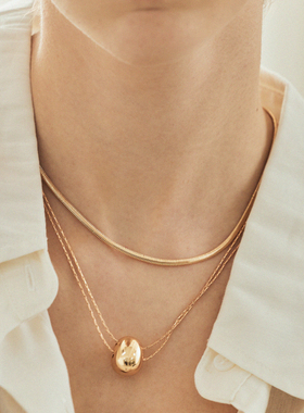 LMLAGOMIST咖啡蛇骨链小众时尚