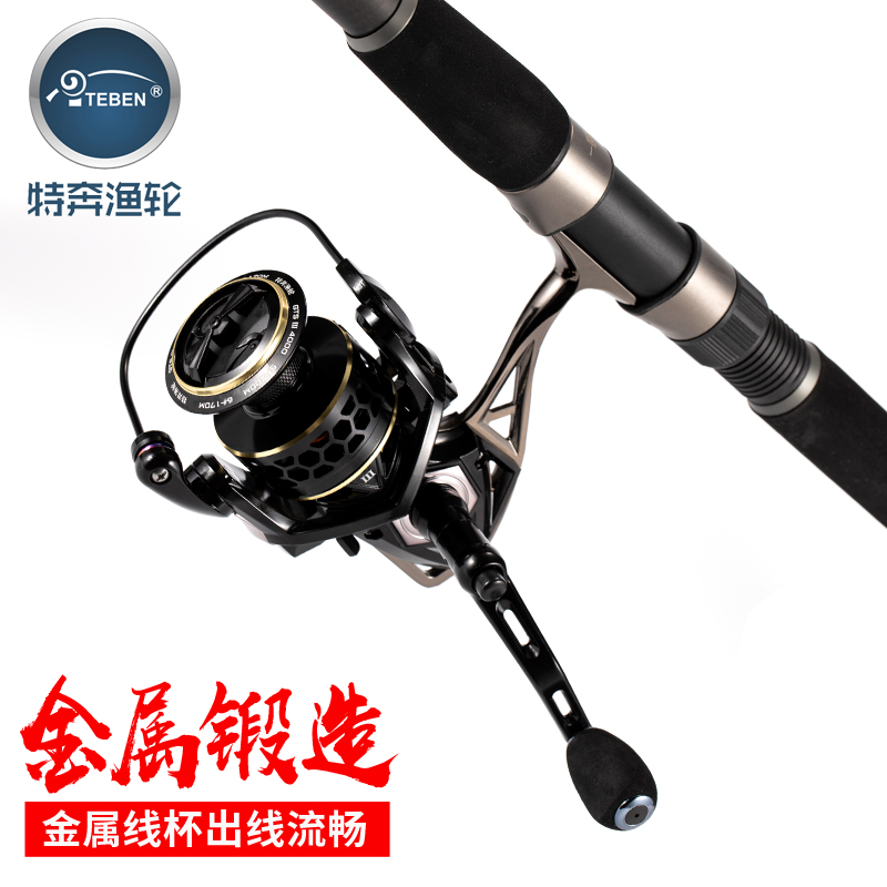 特奔GTS三代全金属渔轮海竿纺车轮矶钓鱼线轮海钓路亚抛竿远投轮 - 图3