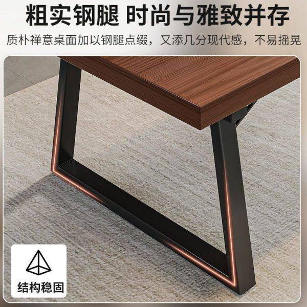 实木色茶桌椅组合一桌五椅喝茶桌新中式商谈公大板泡茶桌茶几桌,淘宝优惠券,粉丝福利购,淘宝优惠卷