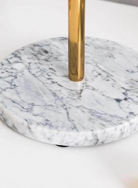 北欧金色大理石底座创意化妆镜双面镜卧室装饰家用桌面梳妆镜台式