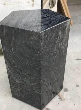 酒店大厅雕塑台大理石柱子摆台别墅样板房工艺品底座玄关摆件基座