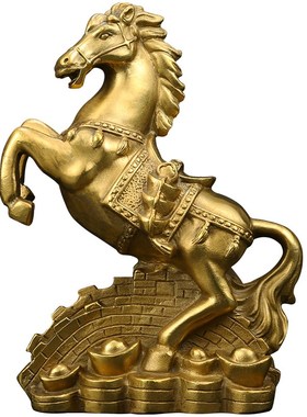 吉善堂 大号铜马摆件 马到成功办公室装饰商务送礼工艺礼品1150