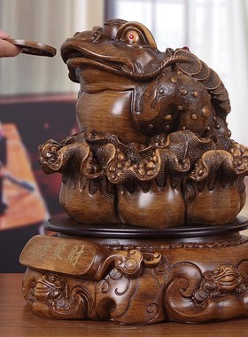 金蟾摆件大号招财旺财八方来财金蟾蜍办公室收银台开业礼品装饰品