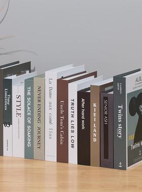 现代简约假书彷真书书房样板间客厅装饰品拍摄道具书创意家居摆饰