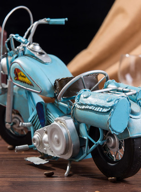 复古印第按模型 手工铁艺车模 家居客厅橱窗道具摆件装饰品