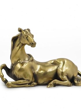 铜马生肖小摆件马到成功仿古实心骏马迷你马家居装饰工艺礼品摆件