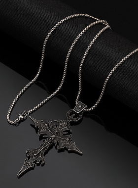 欧美跨境热销钛钢火焰十字架