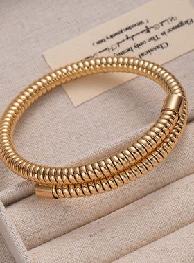 欧美跨境热销弹簧项圈手镯