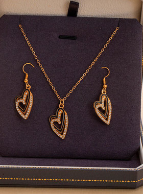 韩版满钻爱心蝴蝶套装