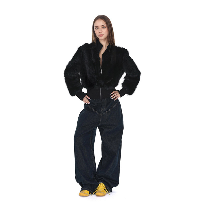 新街头2025国潮座山雕冬季上衣宽松短款加厚保暖毛领派克服外套女,淘宝优惠券,粉丝福利购,淘宝优惠卷