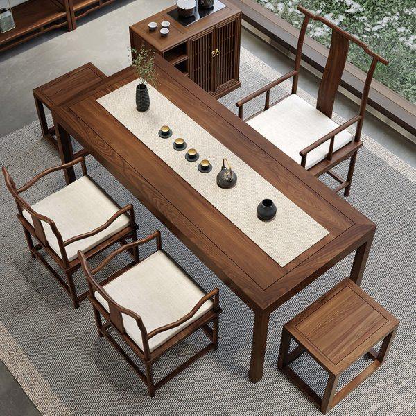 新中式茶桌椅家用茶台桌公大型泡茶桌仿古客厅功夫茶室桌子组合,淘宝优惠券,粉丝福利购,淘宝优惠卷