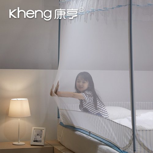 坐床式蒙古包儿童防摔蚊帐家用1.5m1.8m1.2米2米床纹账2.0x2.2 - 图2