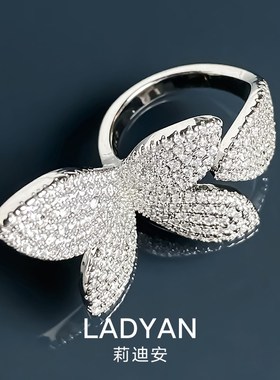 莉迪安蝴蝶戒指女款立体小众设计轻奢高级感气质开口独特时尚百搭