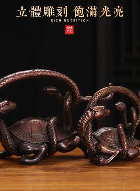 黄铜青龙白虎朱雀玄武四大神兽四方位圣兽一套摆件家居装饰吉祥物