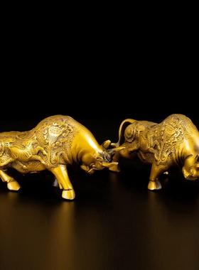 纯铜牛摆件财牛运牛仿古铜器招财牛礼品铜工艺品小号铜牛炒股铜牛