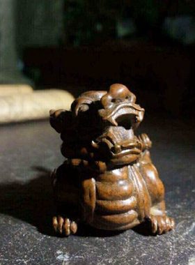 纯铜实心貔貅神兽瑞兽茶宠日式茶道古玩仿古铜器装饰品动物小摆件