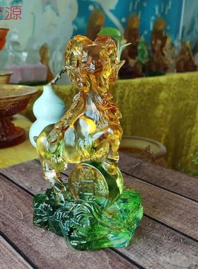 琉璃鸿运吉祥羊摆件家居居室摆设商务办公礼品会议礼物可定制刻字