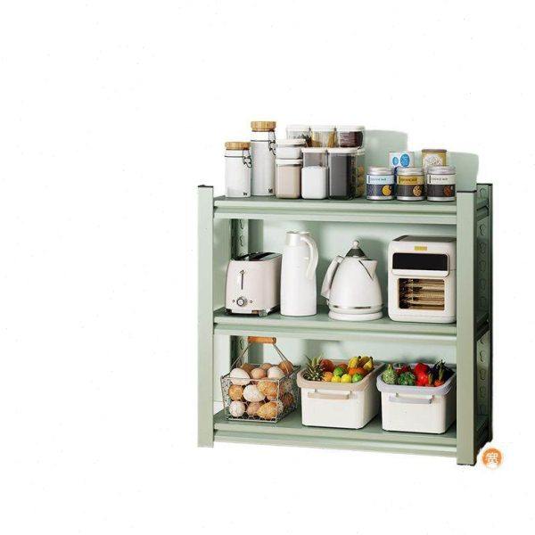 厨房置物架落地多层微波炉烤箱多功能收纳架子家用彩色储物柜货架,淘宝优惠券,粉丝福利购,淘宝优惠卷
