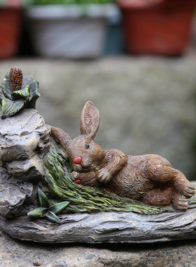 花园杂货 庭院 小摆件 创意 园艺装饰品摆件树脂工艺品户外摆件