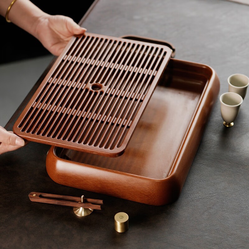 工厂真电木茶盘实木干泡家用茶台小号干泡台托盘茶具套装干泡茶盘 - 图2