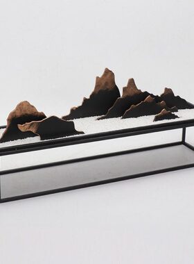 现代新中式假山摆件艺术家居饰品客厅茶室茶几玄关柜中式软装饰品