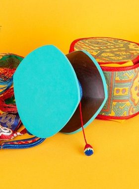 尼泊尔手鼓桑木藏鼓法鼓藏式包鼓羊皮手鼓声音清脆大密宗用品
