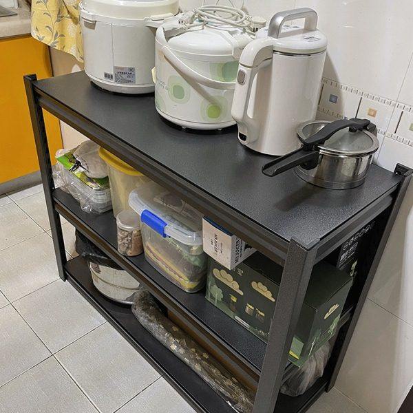 厨房收纳柜置物架微波炉放置架家用储物柜整理架烤箱架三层落地式,淘宝优惠券,粉丝福利购,淘宝优惠卷